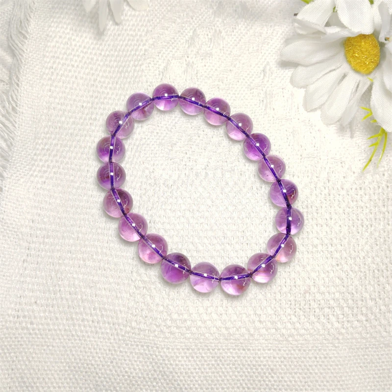 约10-11mm玻利维亚紫水晶圆珠单圈手串