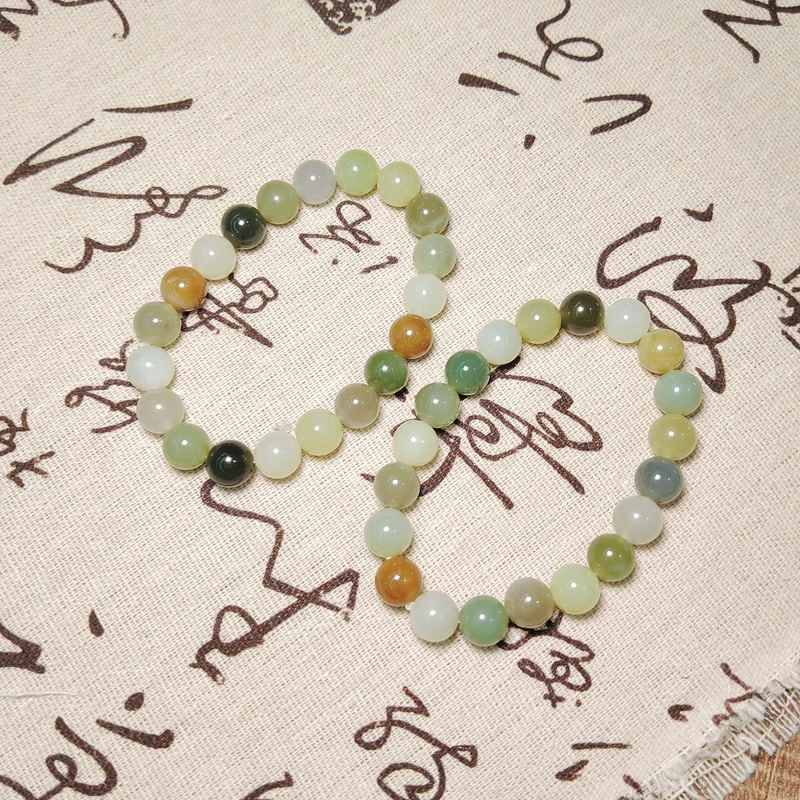 约9-10mm和田玉多宝圆珠单圈手串多样性发一