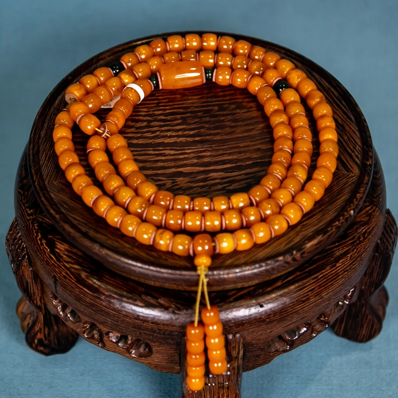 精品蜜蜡琥珀串108颗ML109