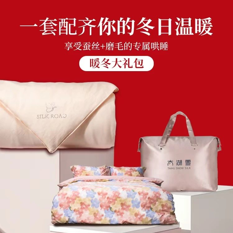 【杨冰老师专属】太湖雪暖冬大礼包-丝绸之路蚕丝被+全棉磨毛四件套