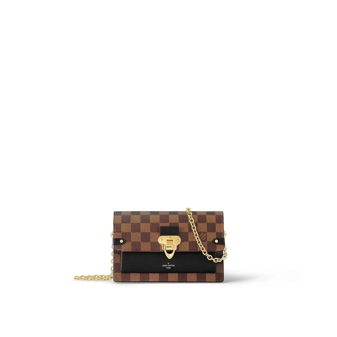 全新未使用 LouisVuitton/路易威登 vavin棋盘格小号链条包