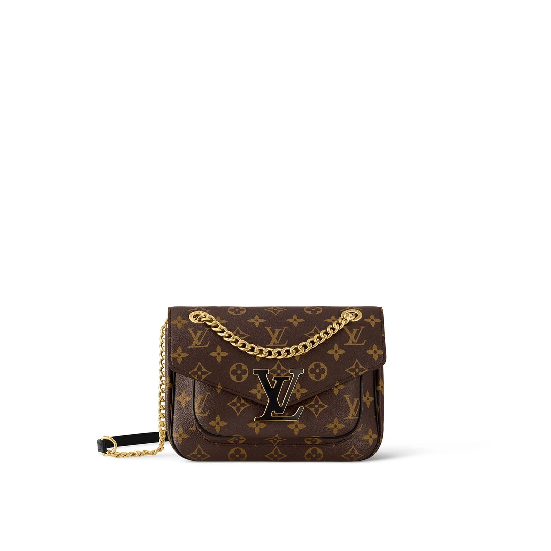 99新 LouisVuitton/路易威登 Passy珐琅扣链条包直播展示品
