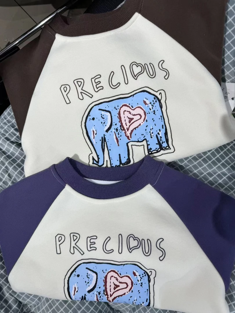 小象一体绒儿童时尚卫衣