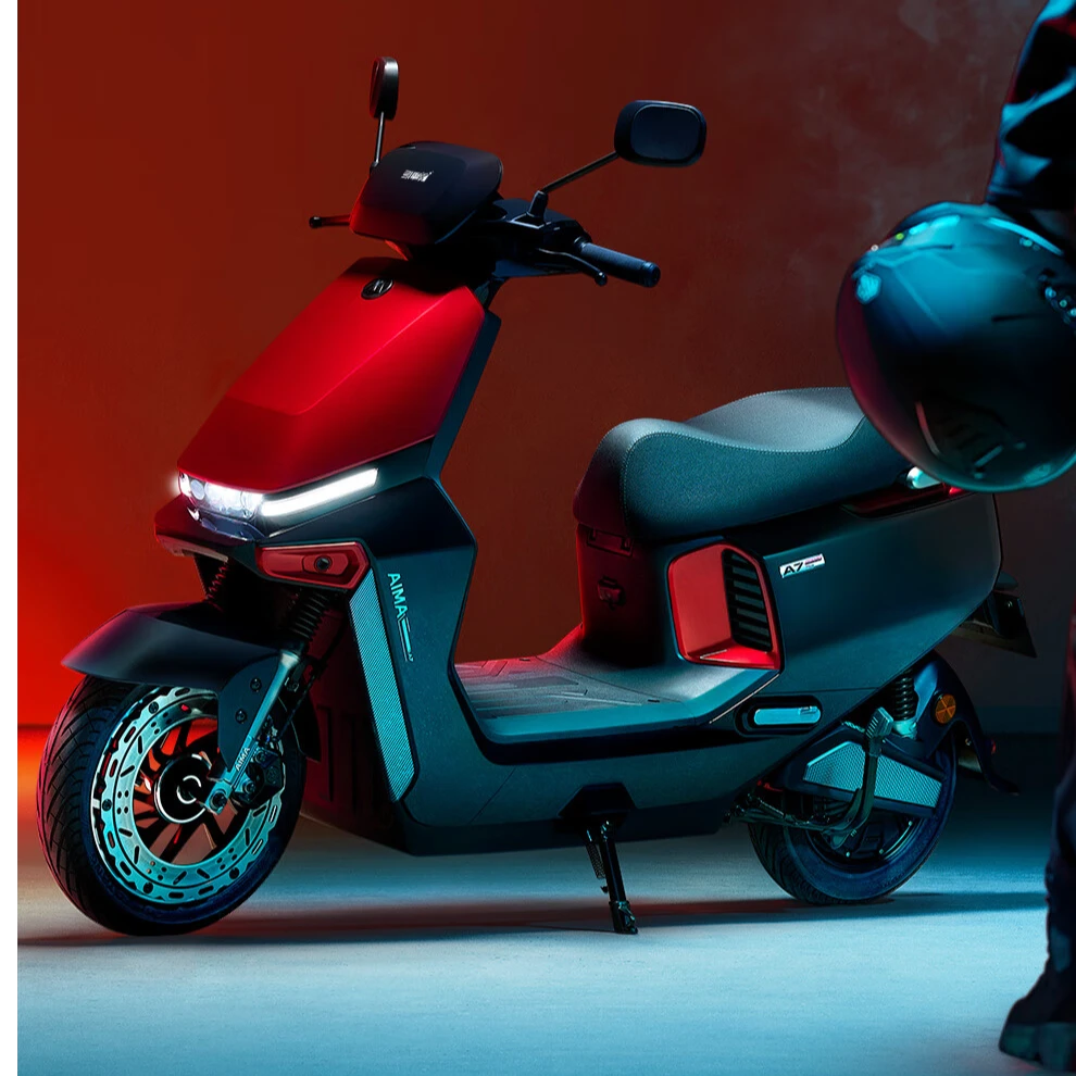 爱玛新款现货【年度新品A7】高配电动摩托车【工厂直发】续航100km