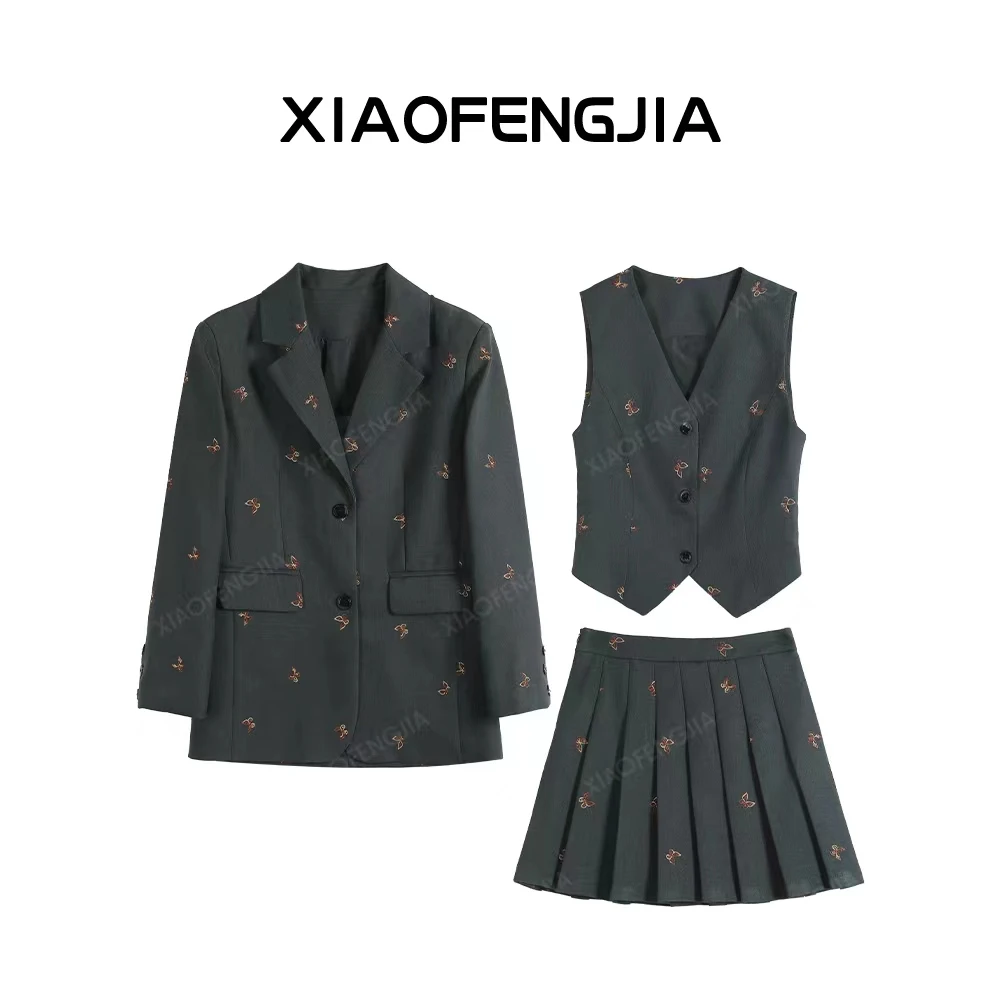 2025春季新款【四季青小封家轻奢】重工刺绣洋气套装女8861886