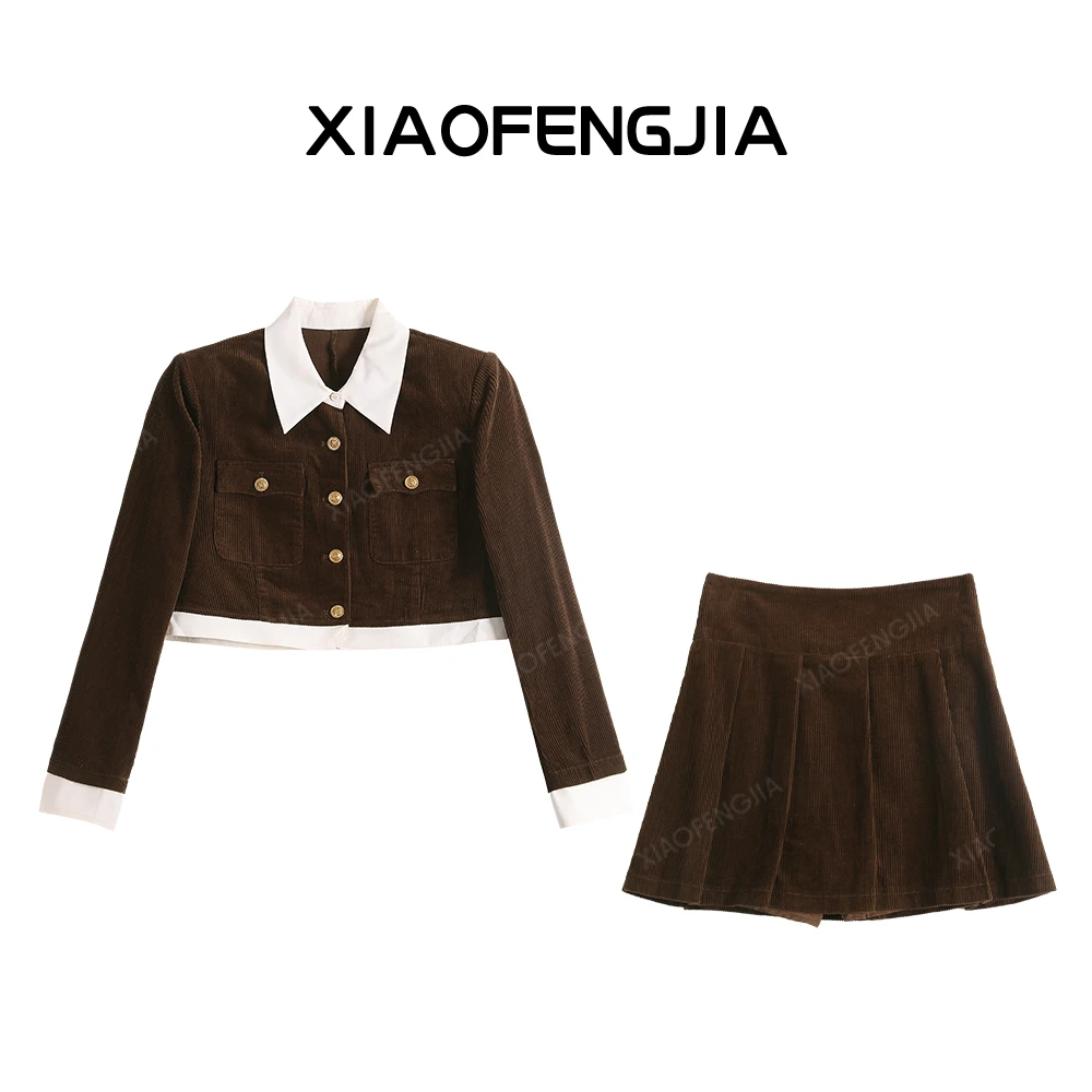 2024秋季新款【四季青小封家轻奢】时尚显瘦气质假两件套装8833033