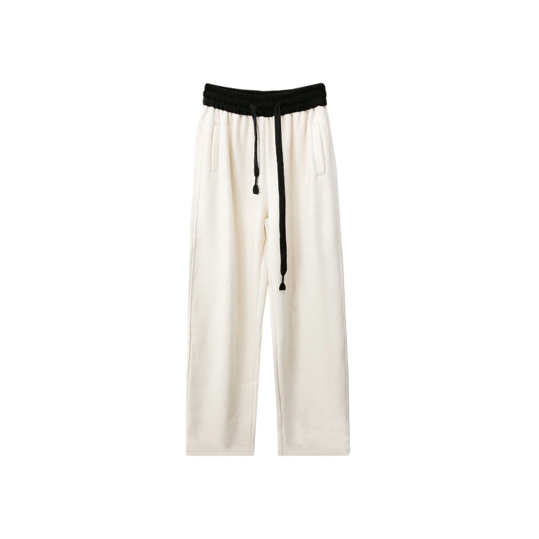 【闪闪】KZ2617撞色拼接宽松香蕉裤直筒休闲简约抽绳