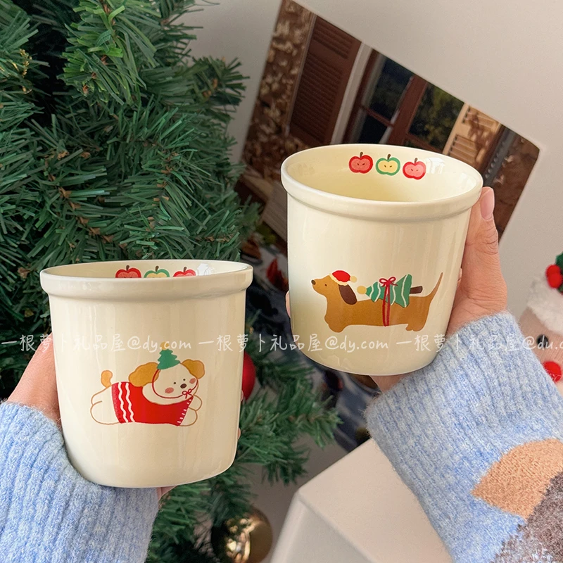 咖啡杯高颜值马克杯家用水杯陶瓷杯子手握杯早餐杯女圣诞礼物