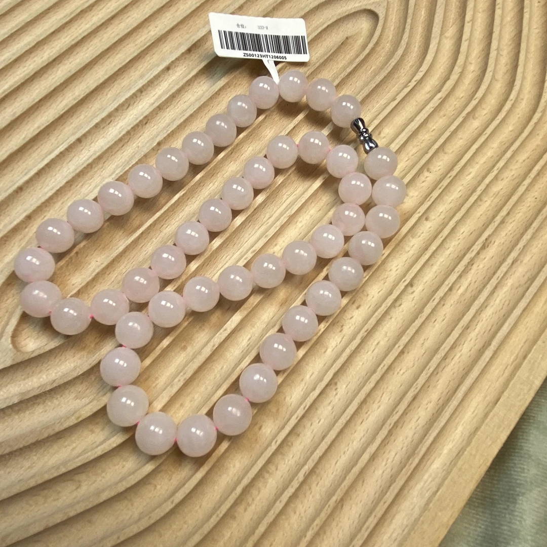 【新疆和田玉老郑】和田玉熟藕粉项链 约10mm ZS001231206005