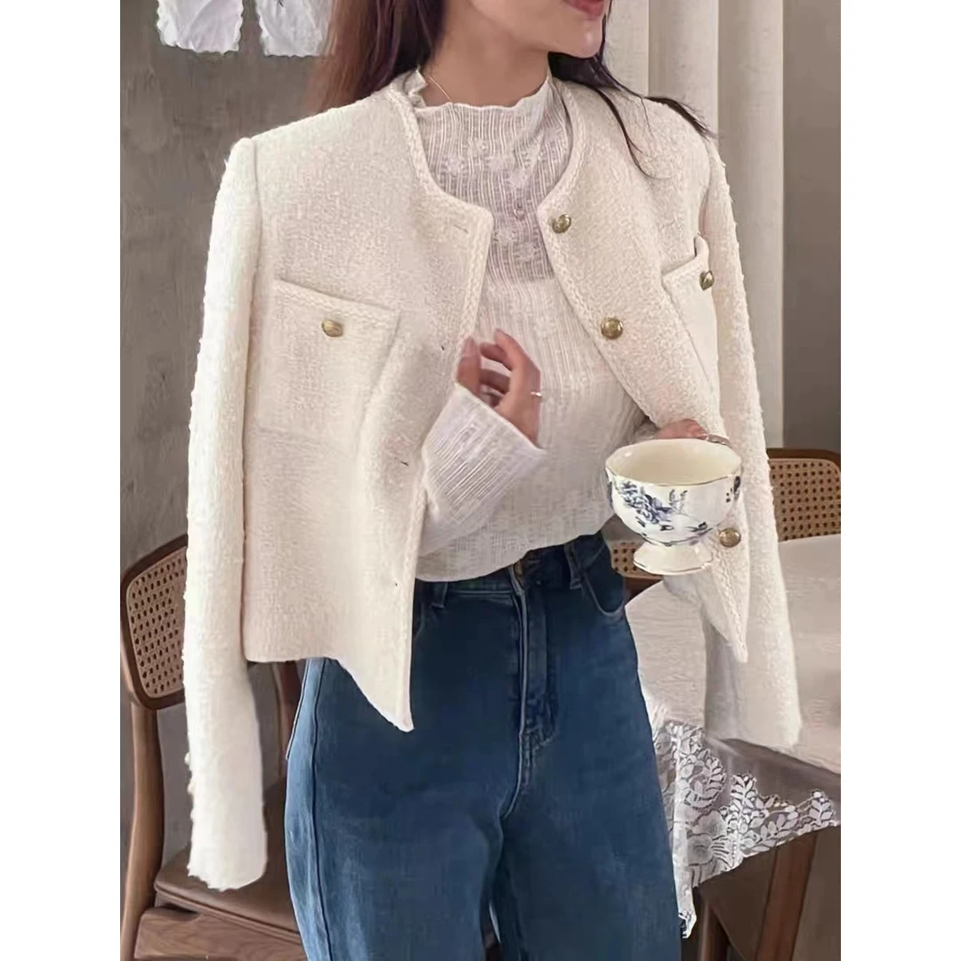 101-200米孤品韩国原单白色女装百搭外套上衣衬衫宽松气质名媛