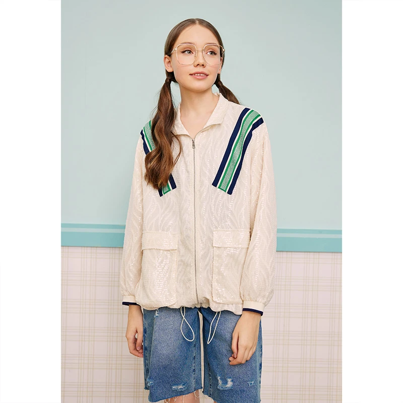 SALT.P可颜时尚靓丽翻领上衣女外套短外套上衣牛仔6J53170300