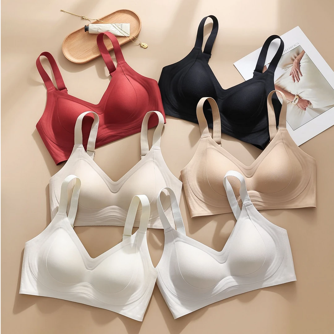 【小手托】环绕式果冻胶条提拉无痕无感全固定杯软支撑内衣B80