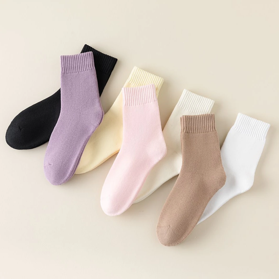 百搭新款秋冬保暖加厚款毛圈袜厚袜子W8188