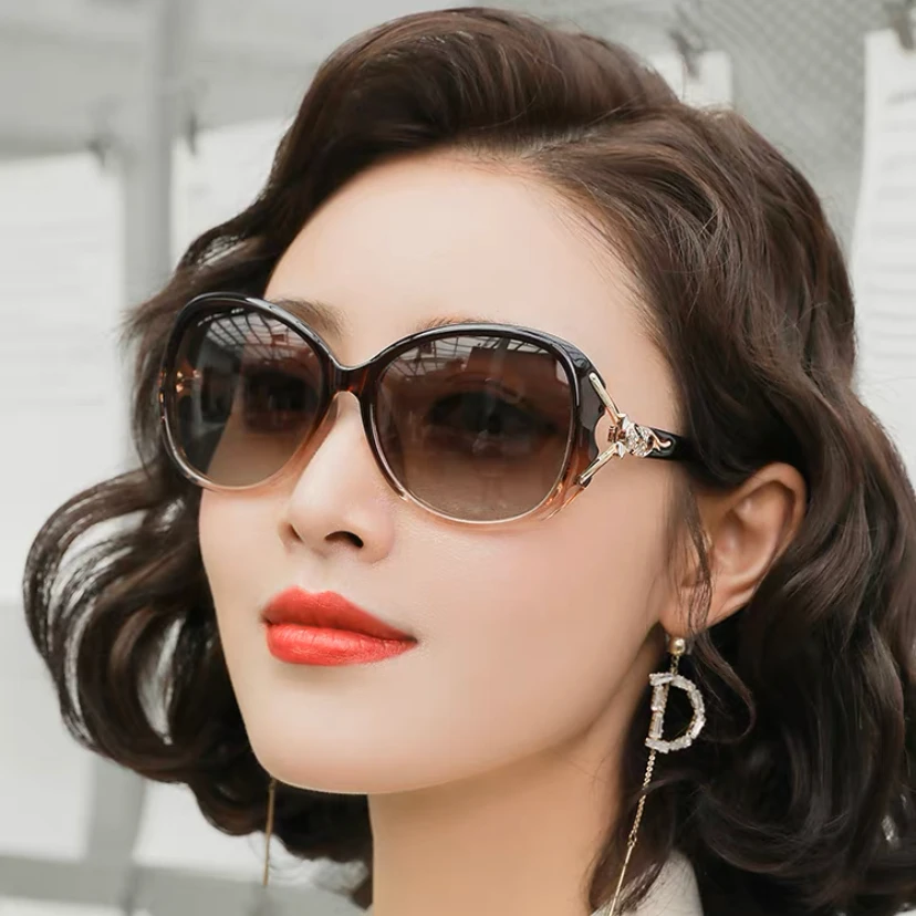 太阳镜女夏季新款潮防紫外线女士墨镜时尚圆脸偏光眼镜大脸显瘦