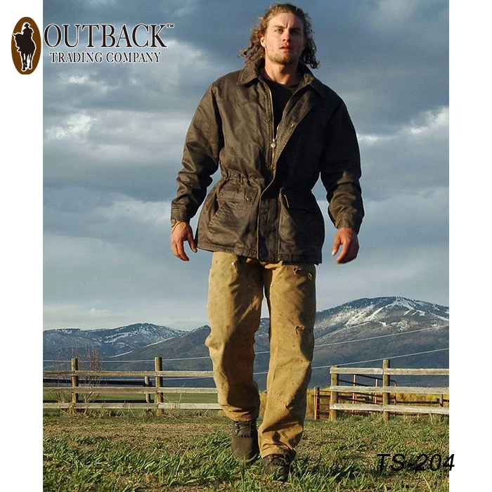 美国进口OUTBACK男式夹克抓绒保暖复古西部牛仔户外骑马服饰