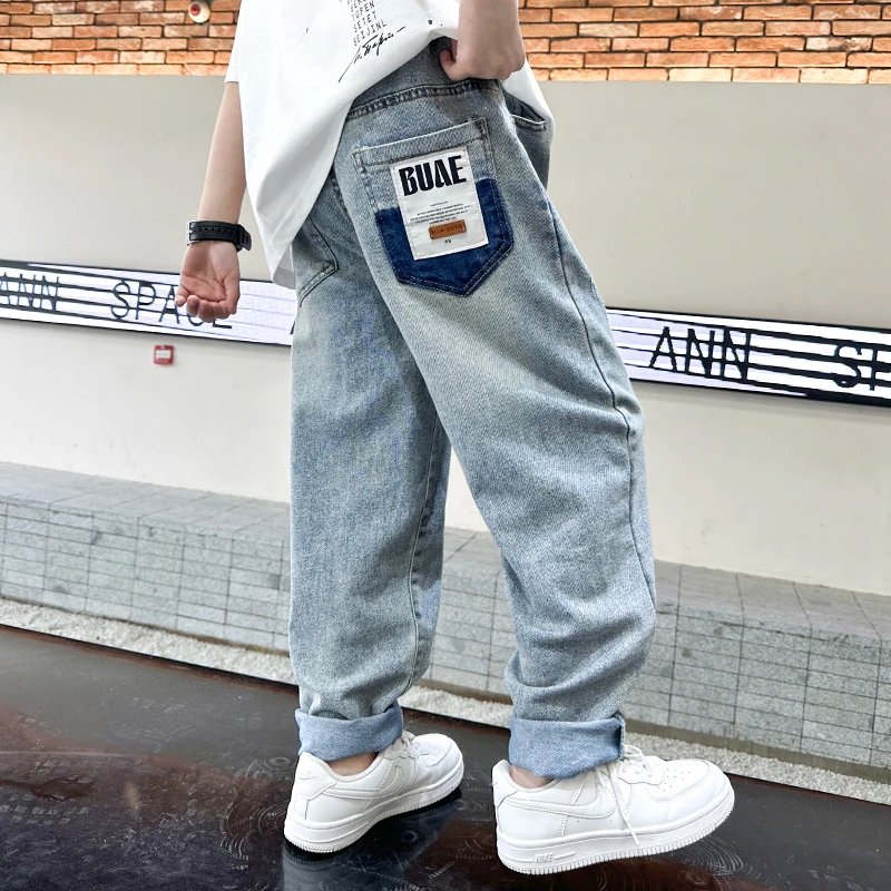 男童春季裤子新款春装时髦春秋款牛仔裤炸街潮裤 WGF103