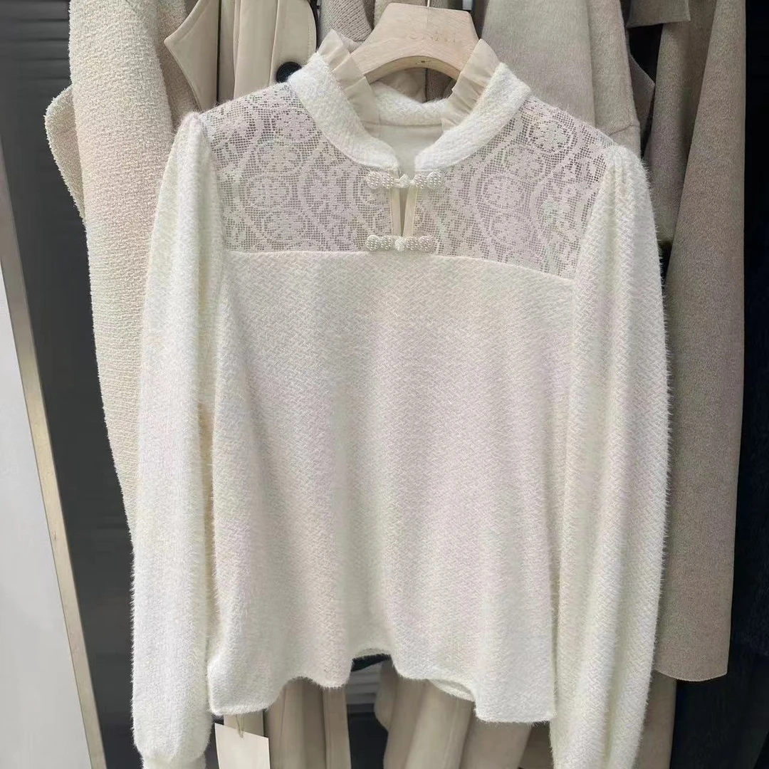 L婷婷推荐    【国风】立领盘扣加绒小衫5270