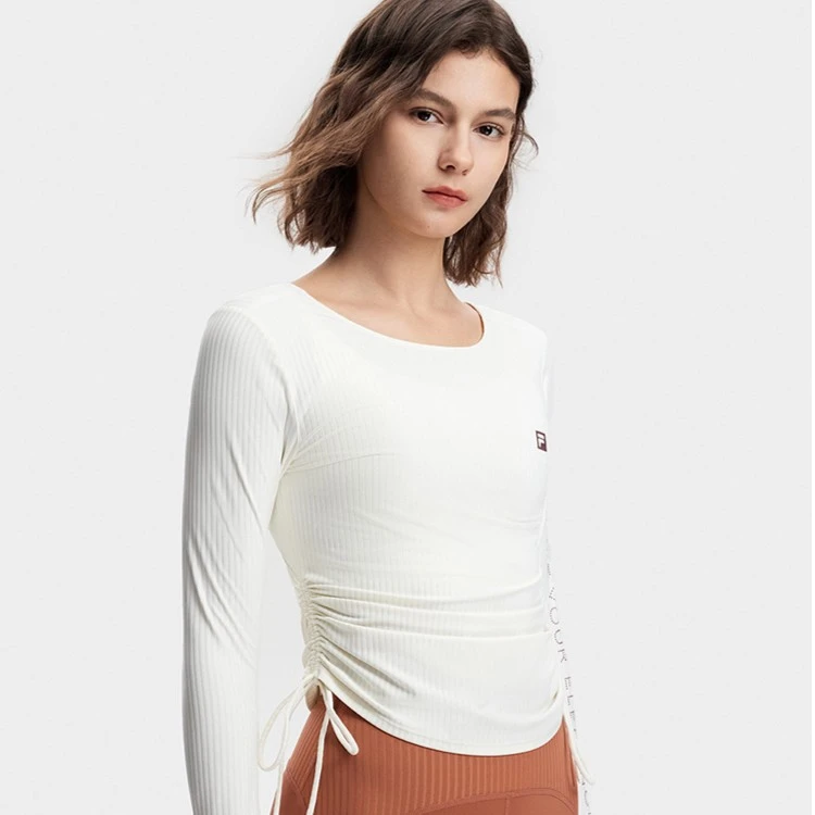 Fila/斐乐长袖女士秋季新款运动瑜伽修身舒适圆领百搭A11W341204F