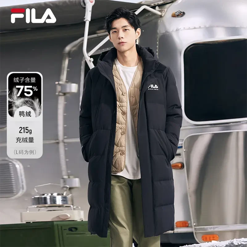 Fila/斐乐男士【斐护新款羽绒服】冬季长款连帽外套F11M349907F QD