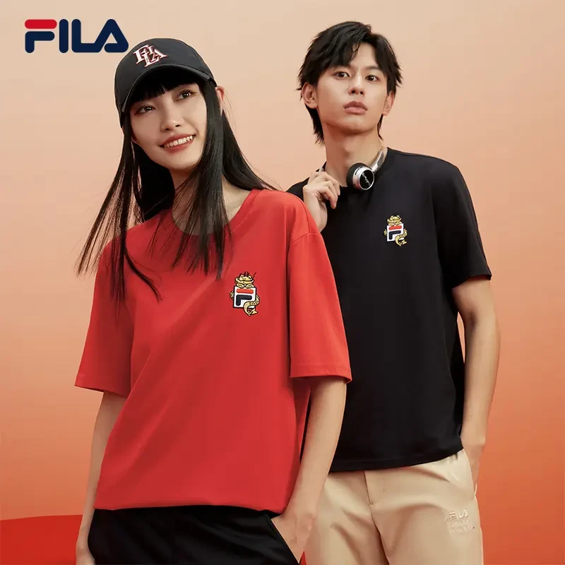 FILA/斐乐【夏日必备】情侣多色衣宽松百搭潮流短袖F11U419102F