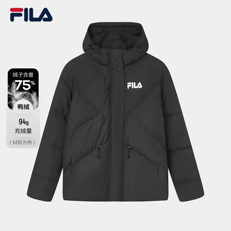 Fila/斐乐秋冬新款经典百搭时尚运动休闲连帽羽绒服F11W349921F