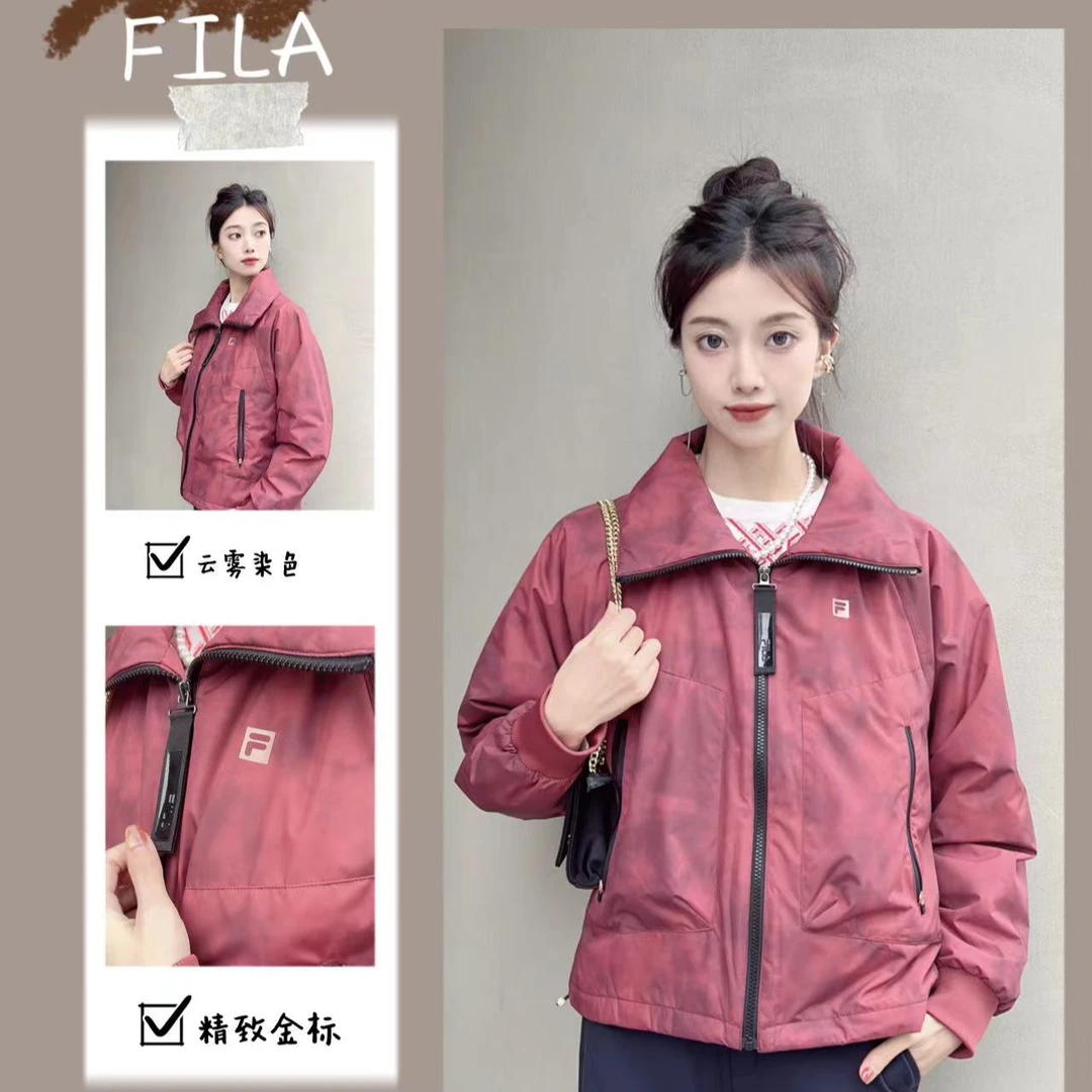 Fila/斐乐外套女士连帽防风保暖秋冬防泼水女款棉服A11W341906F