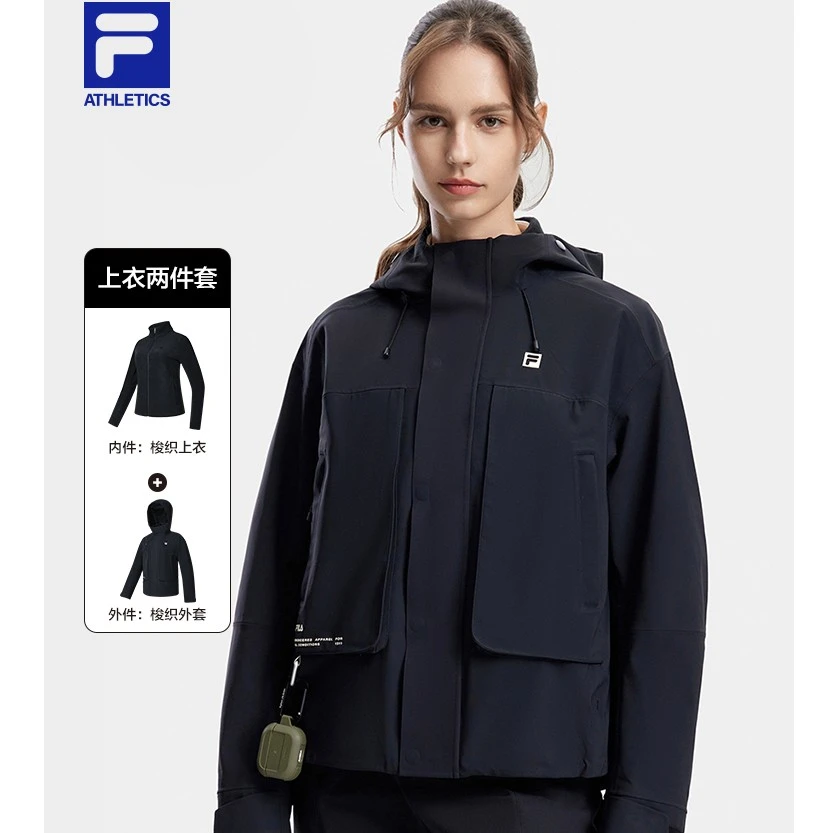 Fila/斐乐女装【双面可穿】防风时尚运动外套薄荷曼波A11W347507F