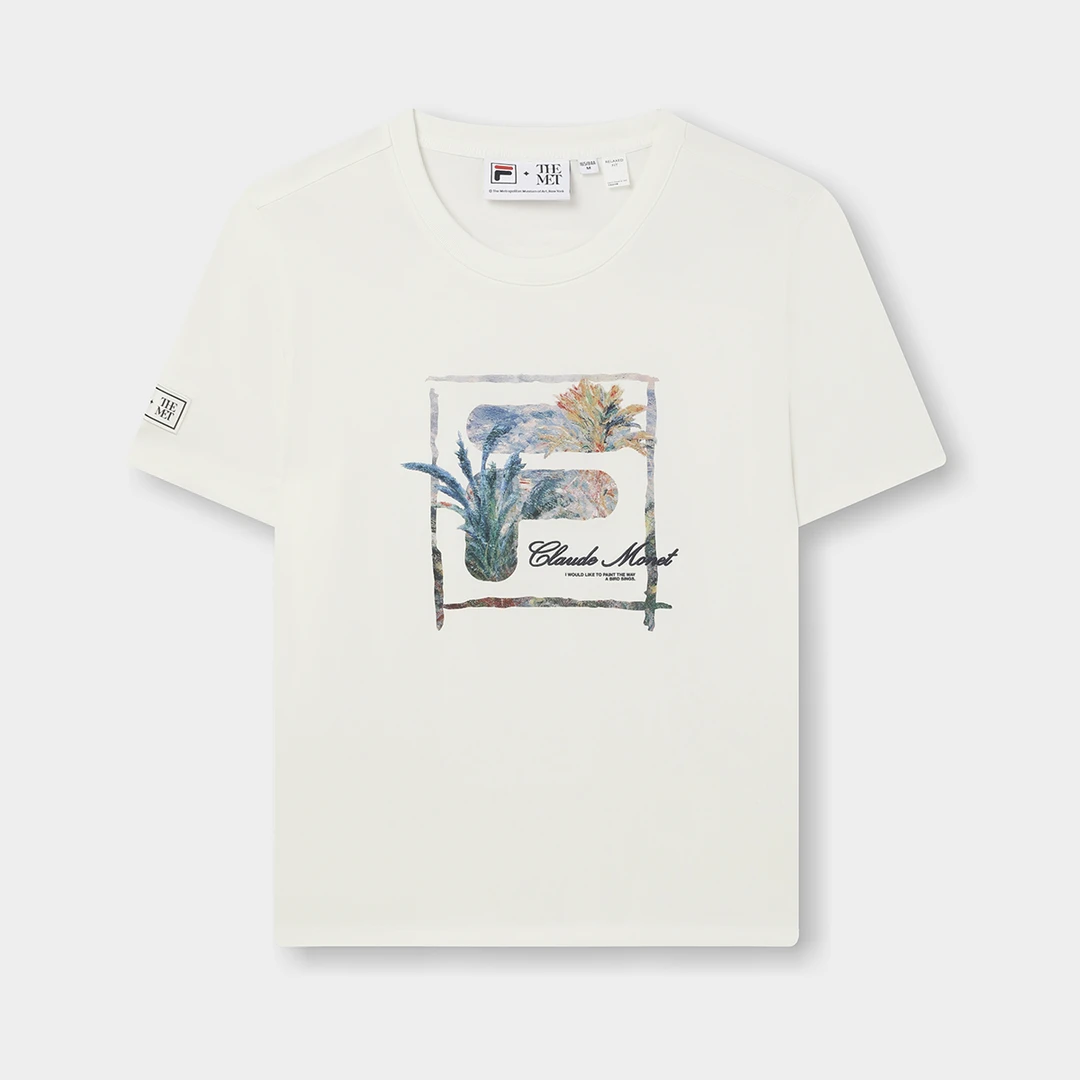 Fila/斐乐【莫奈系列】短袖女时尚休闲百搭印花圆领T恤F11W348101F