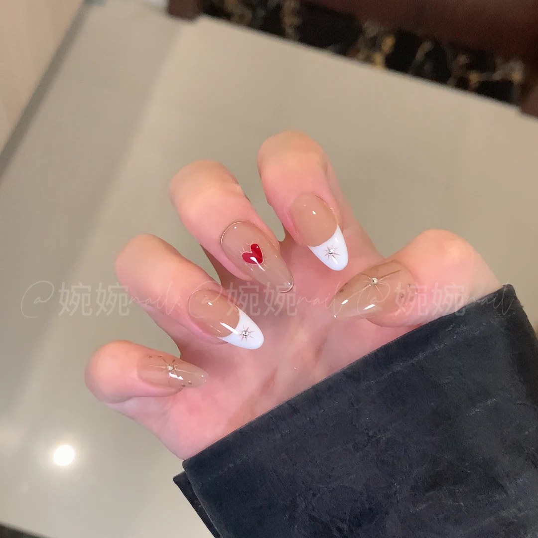 【月神】纯手工手绘百搭气质小众穿戴甲贴片