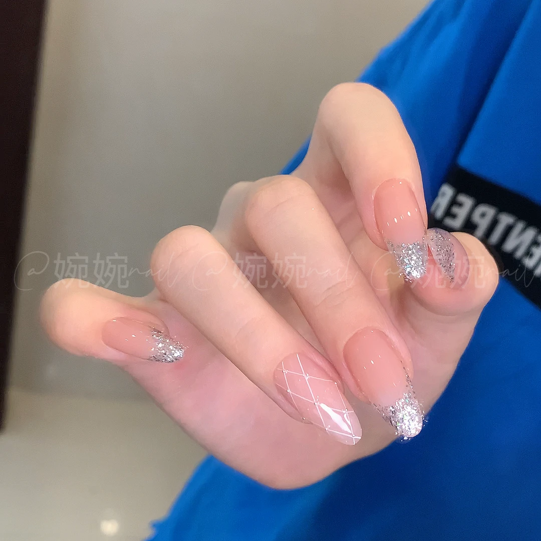 【星星】纯手工手绘闪闪法式百搭显白穿戴甲贴片