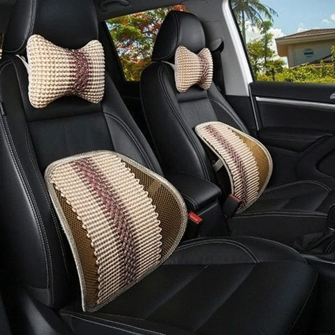 汽车冰丝头枕靠枕车用颈枕座椅颈椎枕头四季通用枕车内饰品用品