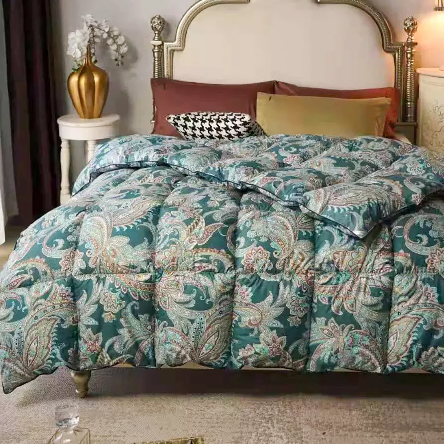 【重约8斤】高奢羽翼被子春秋被芯--凤尾花-祖母绿