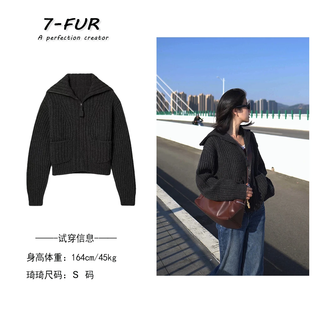 【Intrigue】嵿级50%牦牛绒+50%羊驼毛混纺精工织就 复古风针织开衫