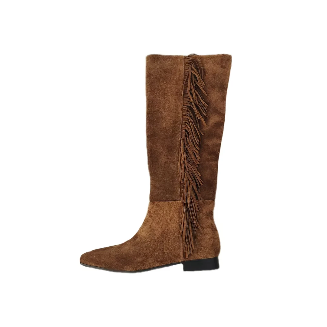 女鞋；7862-571时装流苏长靴