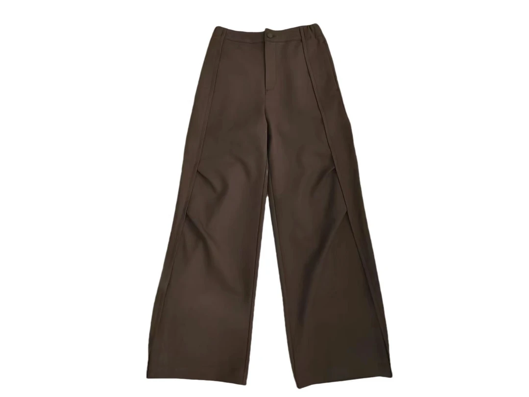 女装；42731褶皱阔腿西裤