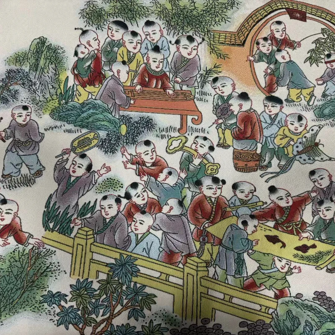 刺绣-百子图（62*158）