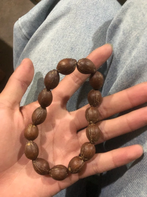 紫金鼠半实心原皮手串