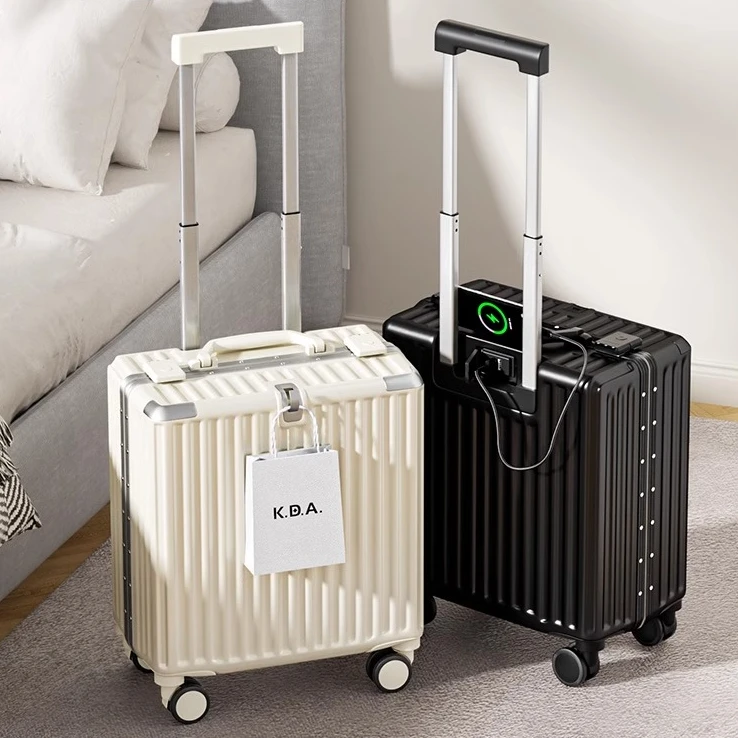 小型行李箱铝框18寸女生登机箱小号密码箱结实耐用拉杆箱男生20寸