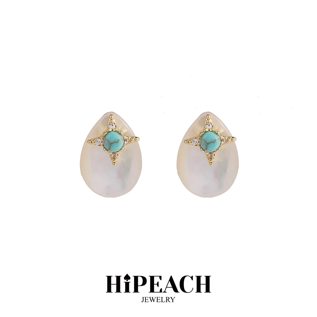 ♠海精灵法式设计轻奢简约时尚百搭款耳环耳钉HTL0005