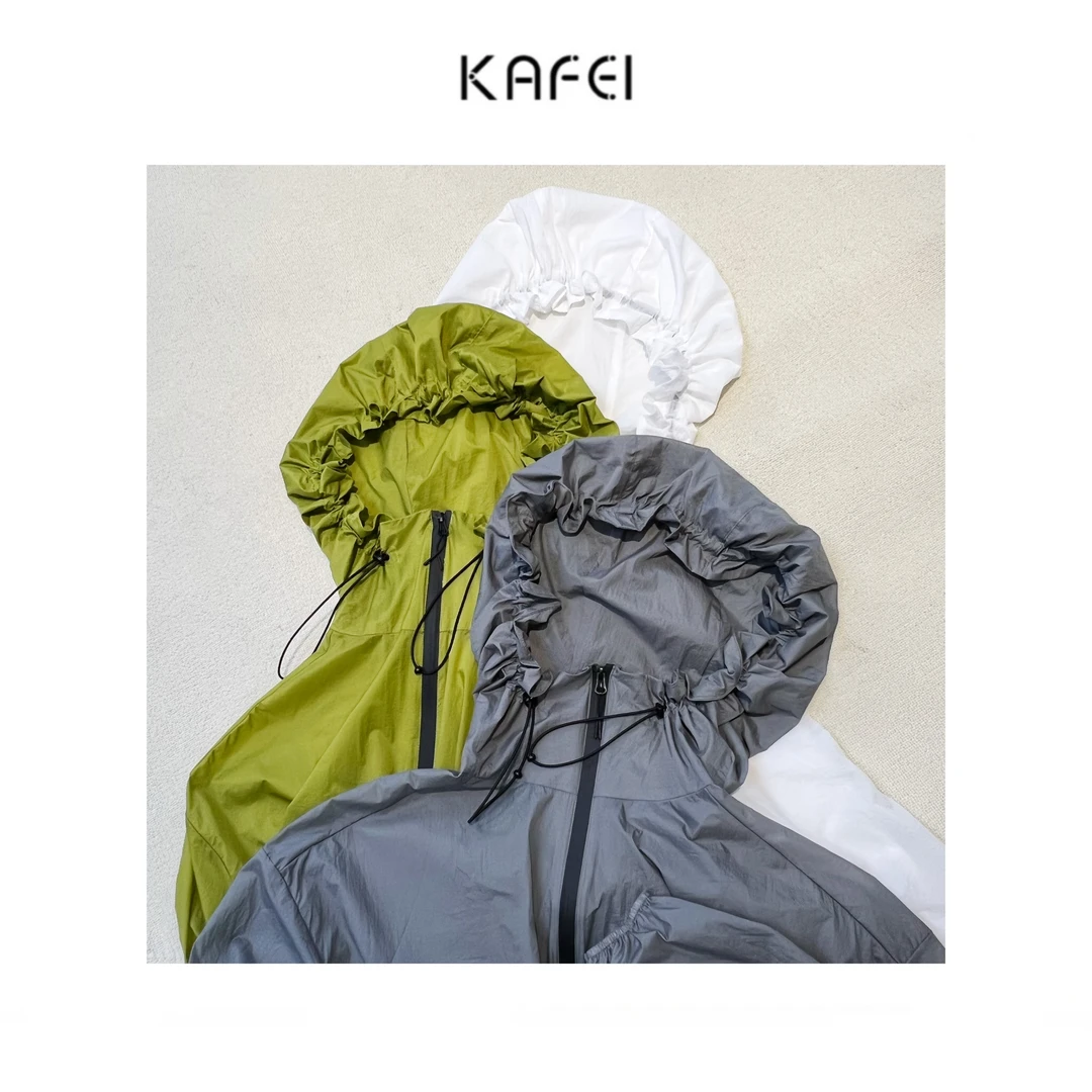 咖妃~【减龄公式】超大可爱花苞帽防晒外套休闲女透气连帽长袖外套