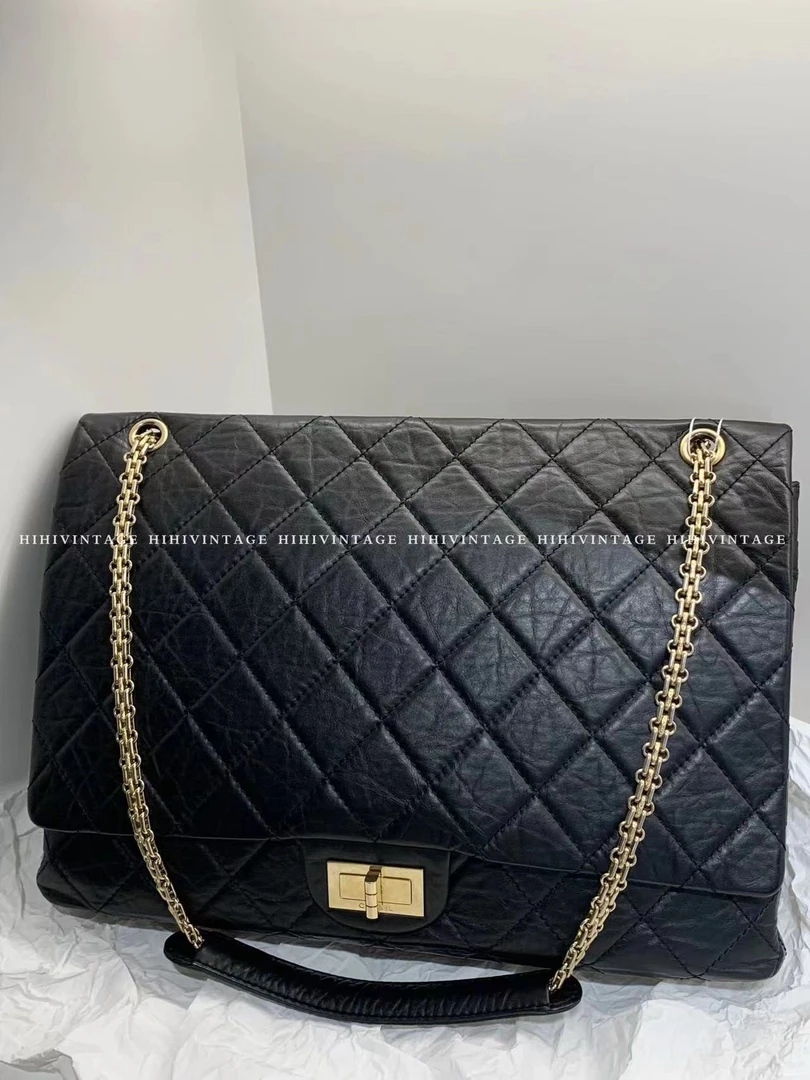 95新 Chanel/香奈儿 HIHI/黑金2.55机场包/5396761