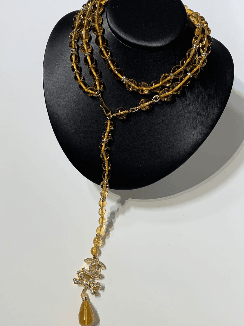 全新未使用  HIHI/Chanel 23S 双C镶钻蝴蝶结琉璃腰链/9268753