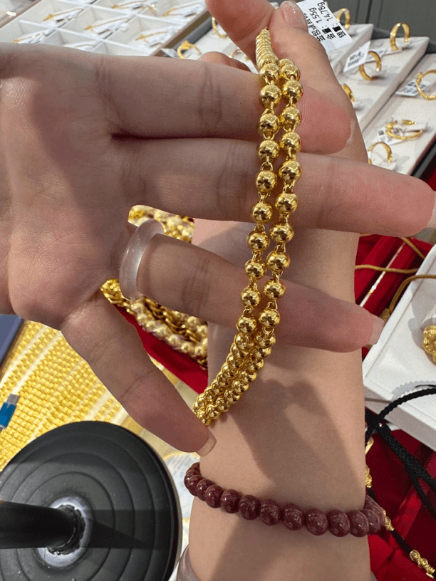 吊坠足银 足银项链  金包足银卡5光珠项链