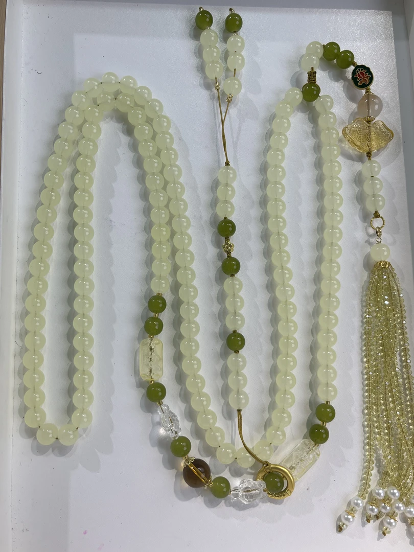 非金属珐琅项链 斜跨项链长项链璎珞中国风长款藏式吊坠项链