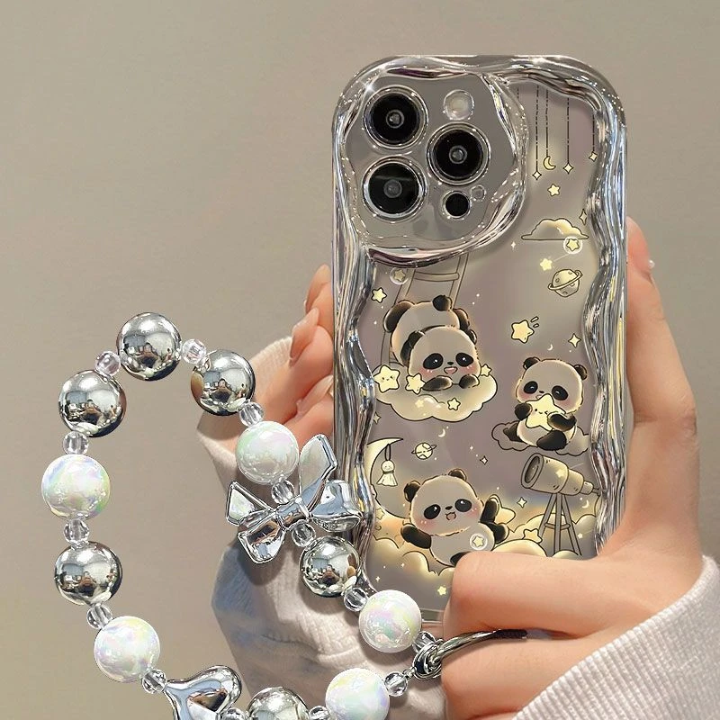 星星熊猫iPhone14/15/13手机壳OPPO软VIVO华为荣耀红米k70女k60软