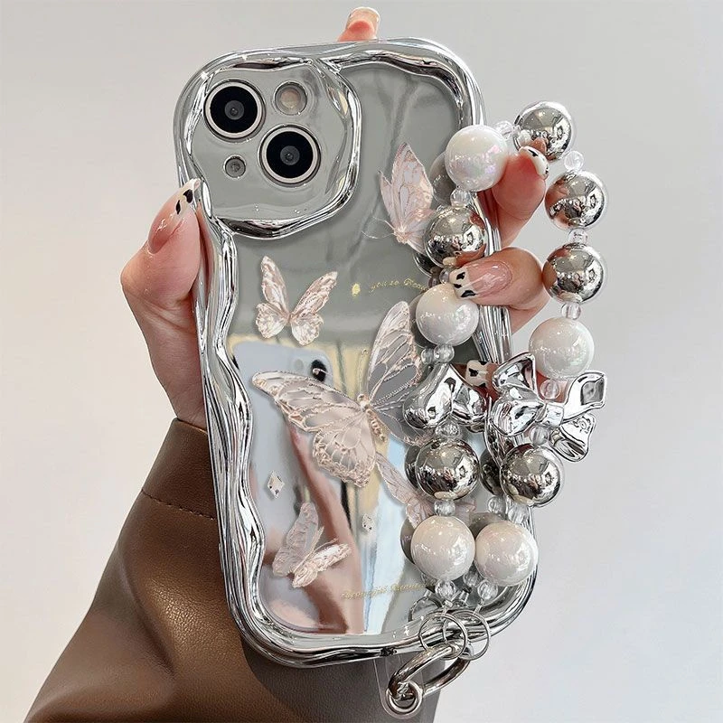 满屏蝴蝶iPhone14/15/13手机壳OPPO软VIVO华为荣耀红米k70女k60软