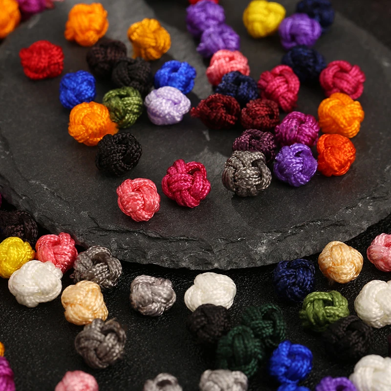 龙结手工编织菠萝中国结纽扣手项链隔圈B线扣10个其他DIY饰品配件