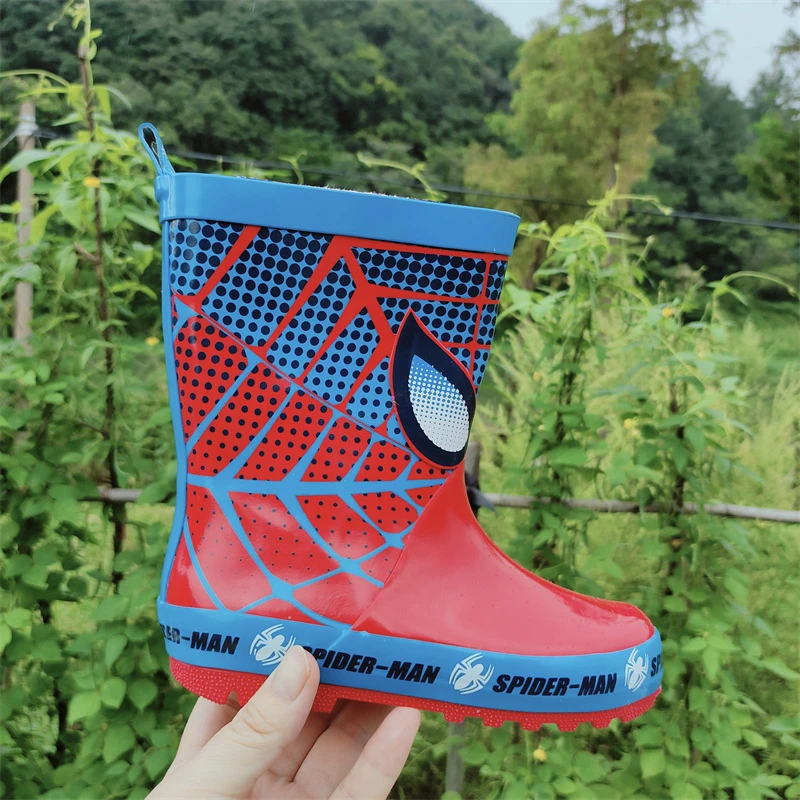 瑕疵蜘蛛侠儿童雨鞋中大童小学生轻便防滑水鞋雨靴水靴四季款