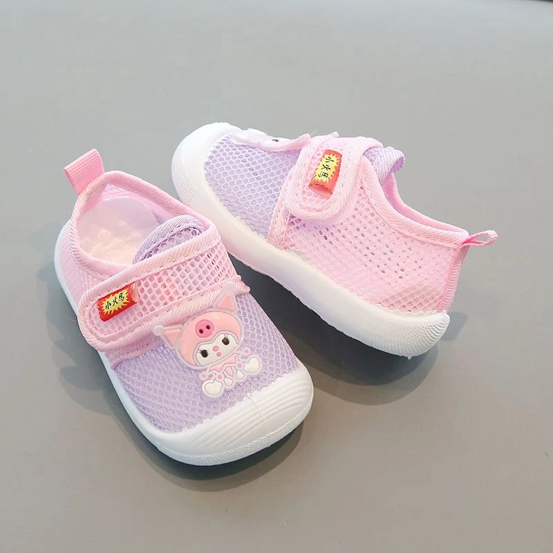 夏季宝宝新款步鞋女童软底0-1-2婴儿透气单鞋鞋子防滑婴儿叫叫鞋