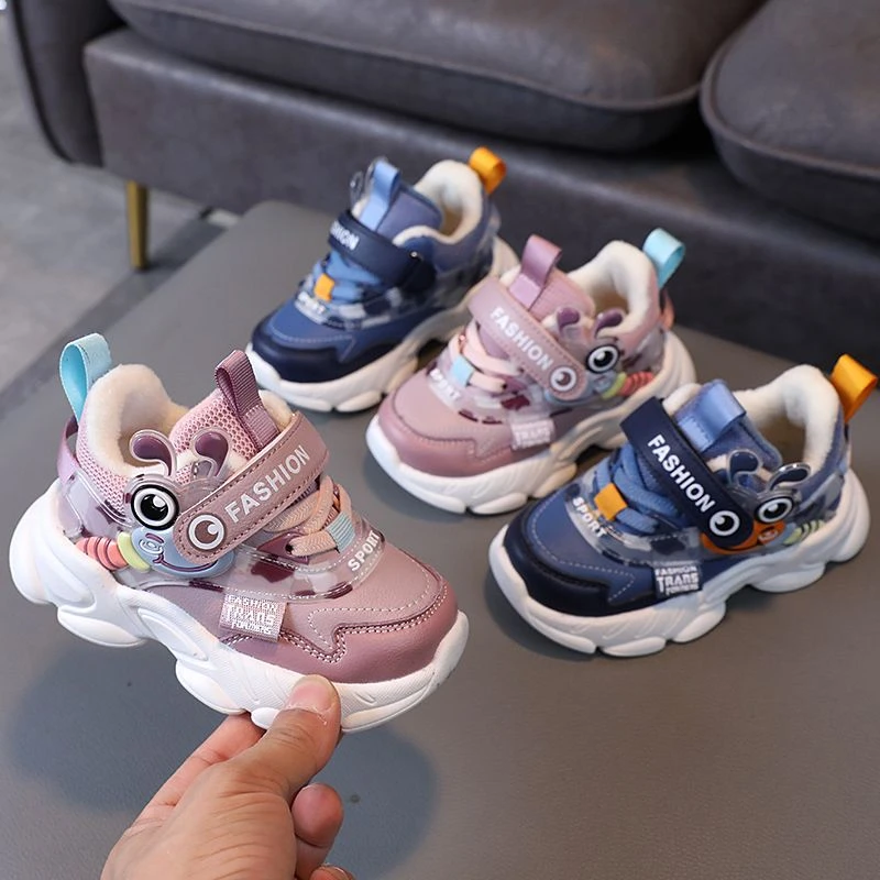 2022秋冬季新款1-6岁加绒棉鞋男女儿童鞋运动鞋软底防滑宝宝鞋